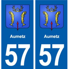 57 Aumetz blason autocollant plaque immatriculation stickers ville