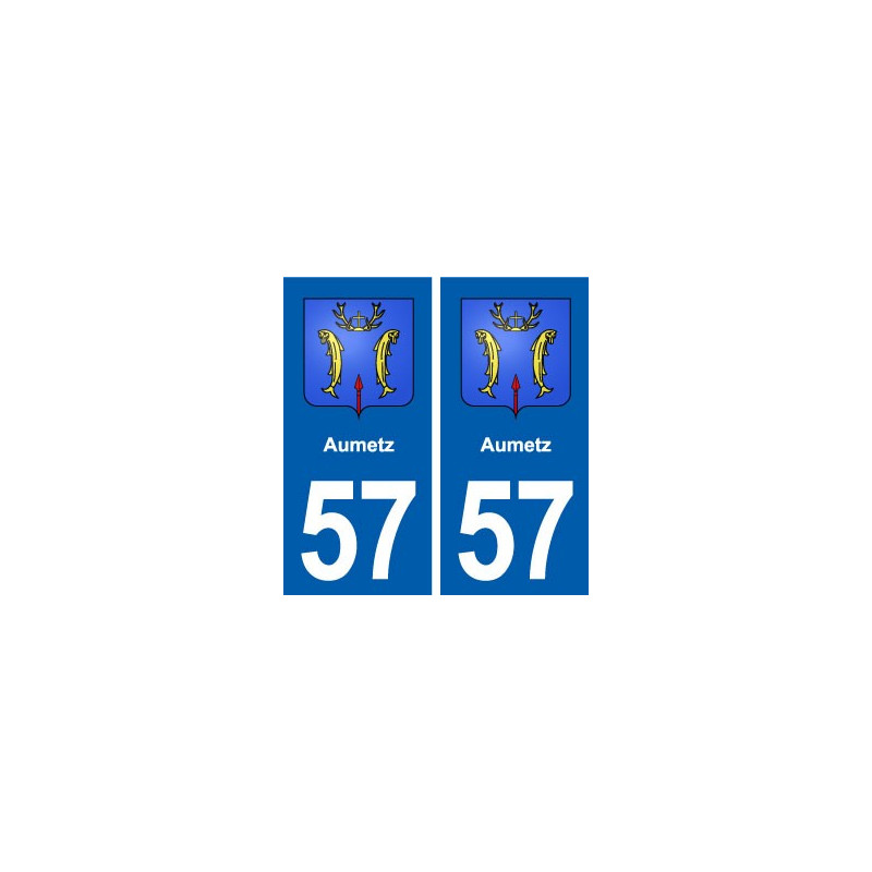 57 Aumetz blason autocollant plaque immatriculation stickers ville