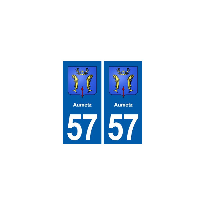 57 Aumetz blason autocollant plaque immatriculation stickers ville