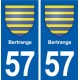 57 Bertrange blason autocollant plaque immatriculation stickers ville