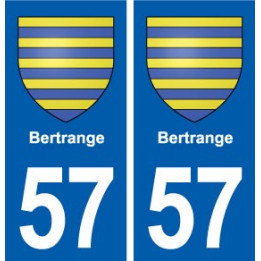 57 Bertrange blason autocollant plaque immatriculation stickers ville