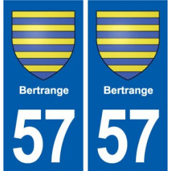 57 Bertrange blason autocollant plaque immatriculation stickers ville