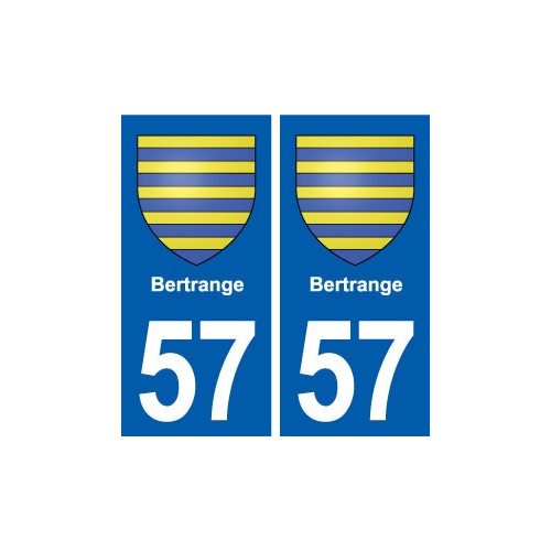 57 Bertrange blason autocollant plaque immatriculation stickers ville