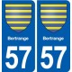 57 Bertrange blason autocollant plaque immatriculation stickers ville