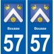 57 Bousse blason autocollant plaque immatriculation stickers ville