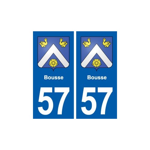 57 Bousse blason autocollant plaque immatriculation stickers ville
