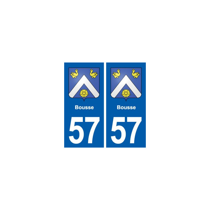 57 Bousse blason autocollant plaque immatriculation stickers ville