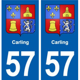 57 Carling blason autocollant plaque immatriculation stickers ville