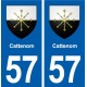 57 Cattenom blason autocollant plaque immatriculation stickers ville