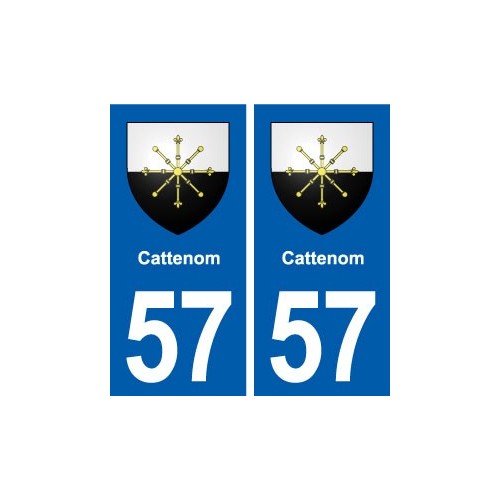 57 Cattenom blason autocollant plaque immatriculation stickers ville