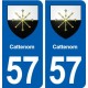 57 Cattenom blason autocollant plaque immatriculation stickers ville