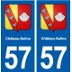 57 Château-Salins blason autocollant plaque immatriculation stickers ville