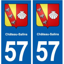 57 Château-Salins blason autocollant plaque immatriculation stickers ville