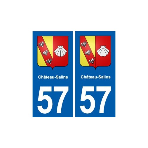 57 Château-Salins blason autocollant plaque immatriculation stickers ville