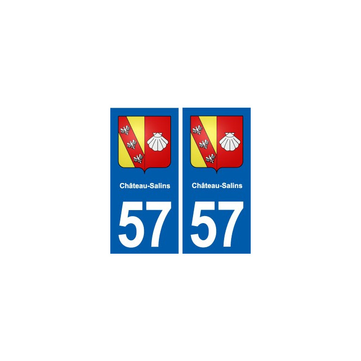57 Château-Salins blason autocollant plaque immatriculation stickers ville