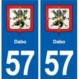 57 Dabo blason autocollant plaque immatriculation stickers ville