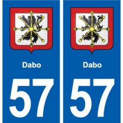 57 Dabo blason autocollant plaque immatriculation stickers ville