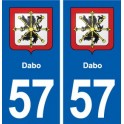57 Dabo blason autocollant plaque immatriculation stickers ville