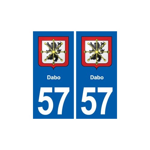 57 Dabo blason autocollant plaque immatriculation stickers ville