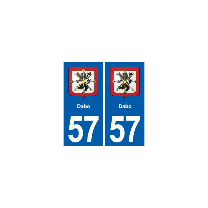 57 Dabo blason autocollant plaque immatriculation stickers ville
