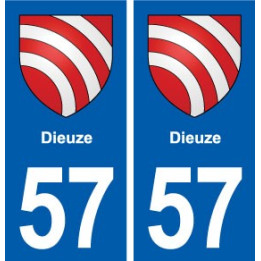 57 Dieuze blason autocollant plaque immatriculation stickers ville
