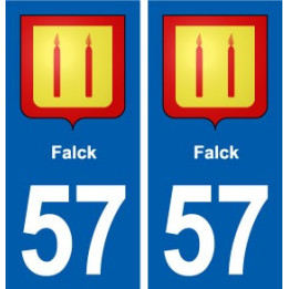 57 Falck blason autocollant plaque immatriculation stickers ville