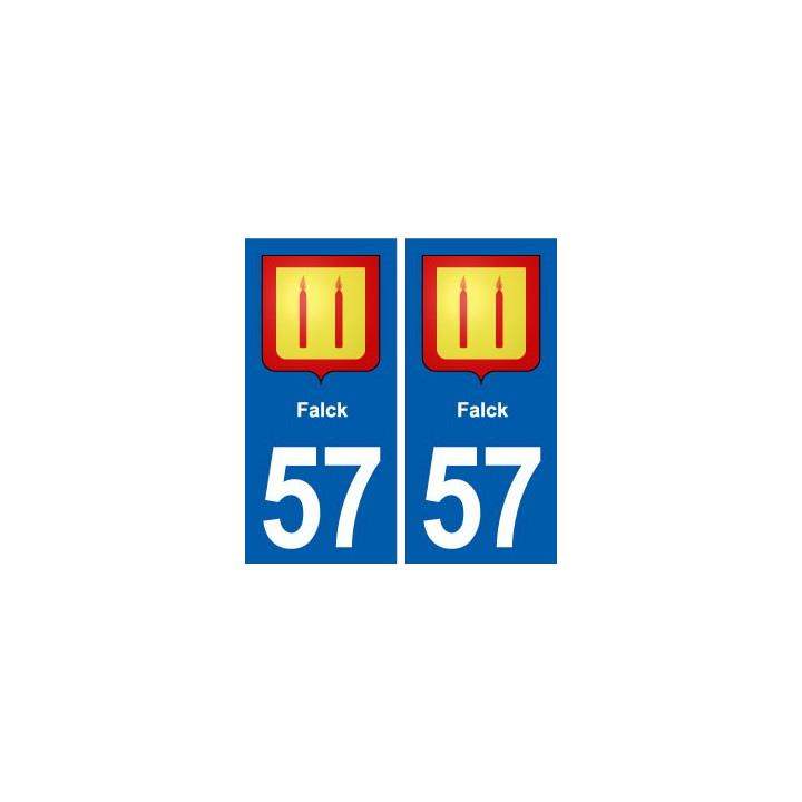 57 Falck blason autocollant plaque immatriculation stickers ville