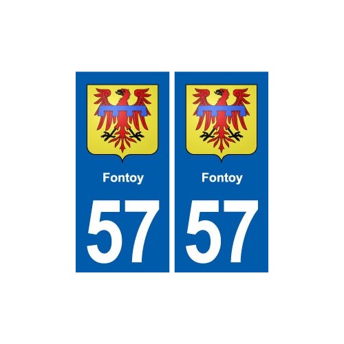 57 Fontoy blason autocollant plaque immatriculation stickers ville