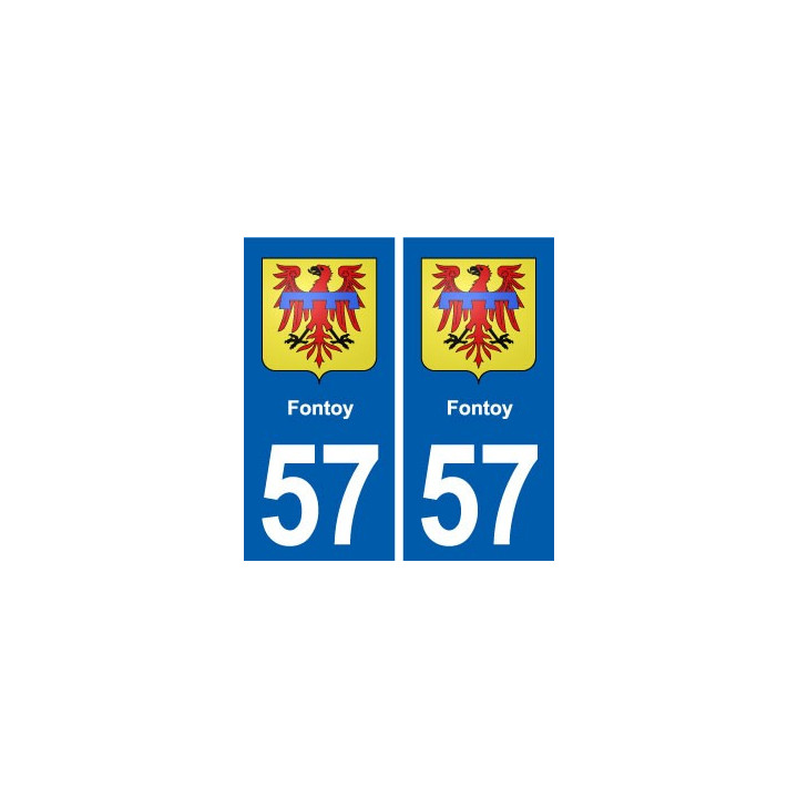 57 Fontoy blason autocollant plaque immatriculation stickers ville