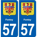 57 Fontoy blason autocollant plaque immatriculation stickers ville