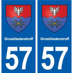 57 Grosbliederstroff blason autocollant plaque immatriculation stickers ville