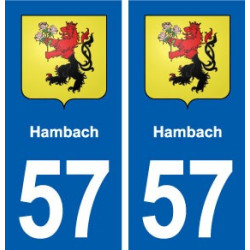 57 Hambach blason autocollant plaque immatriculation stickers ville