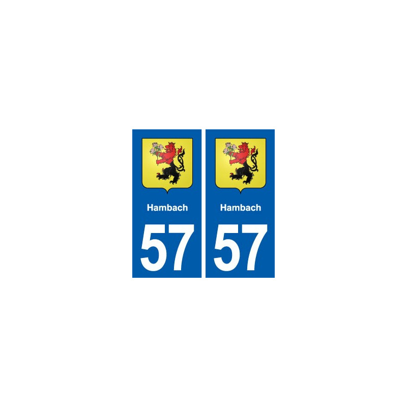 57 Hambach blason autocollant plaque immatriculation stickers ville