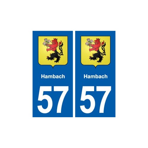 57 Hambach blason autocollant plaque immatriculation stickers ville