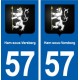 57 Ham-sous-Varsberg blason autocollant plaque immatriculation stickers ville