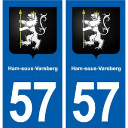 57 Ham-sous-Varsberg blason autocollant plaque immatriculation stickers ville