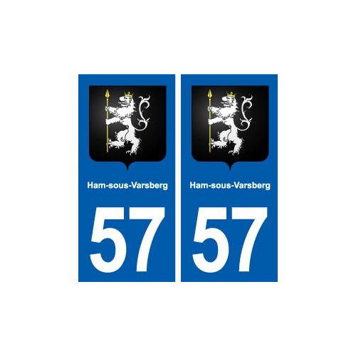 57 Ham-sous-Varsberg blason autocollant plaque immatriculation stickers ville
