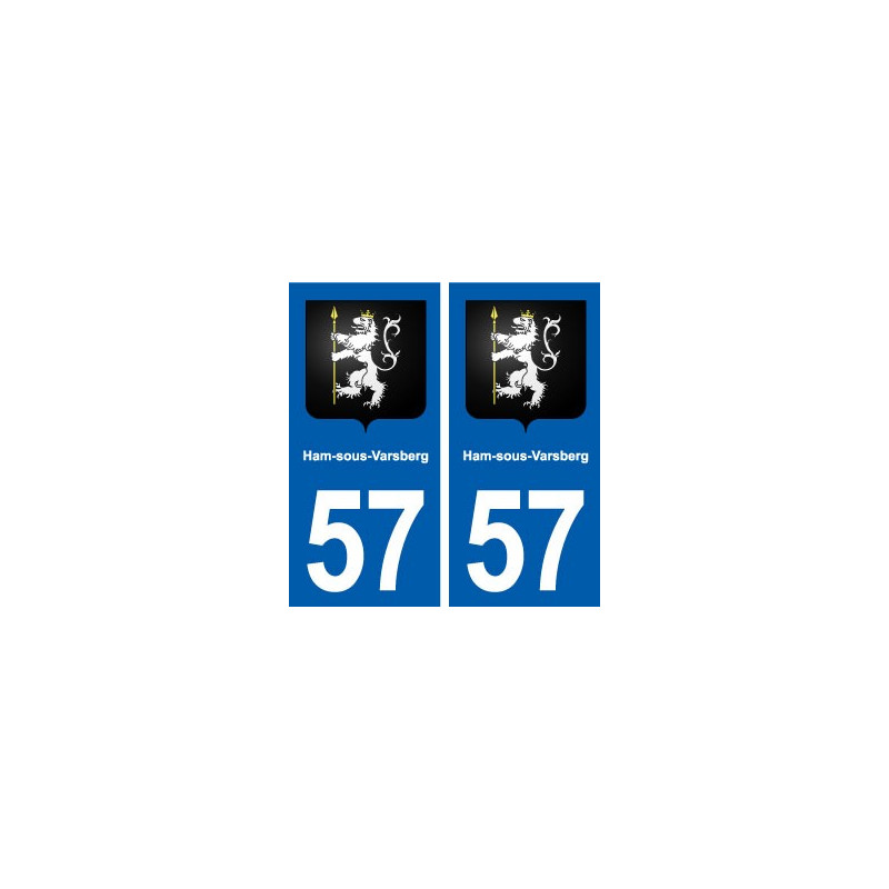 57 Ham-sous-Varsberg blason autocollant plaque immatriculation stickers ville