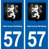 57 Ham-sous-Varsberg blason autocollant plaque immatriculation stickers ville