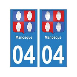04 Manosque ville autocollant plaque
