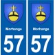 57 Morhange blason autocollant plaque immatriculation stickers ville