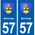 57 Morhange blason autocollant plaque immatriculation stickers ville
