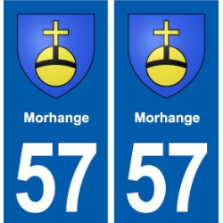 57 Morhange blason autocollant plaque immatriculation stickers ville