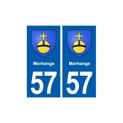 57 Morhange blason autocollant plaque immatriculation stickers ville