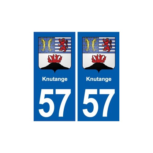 57 Knutange blason autocollant plaque immatriculation stickers ville