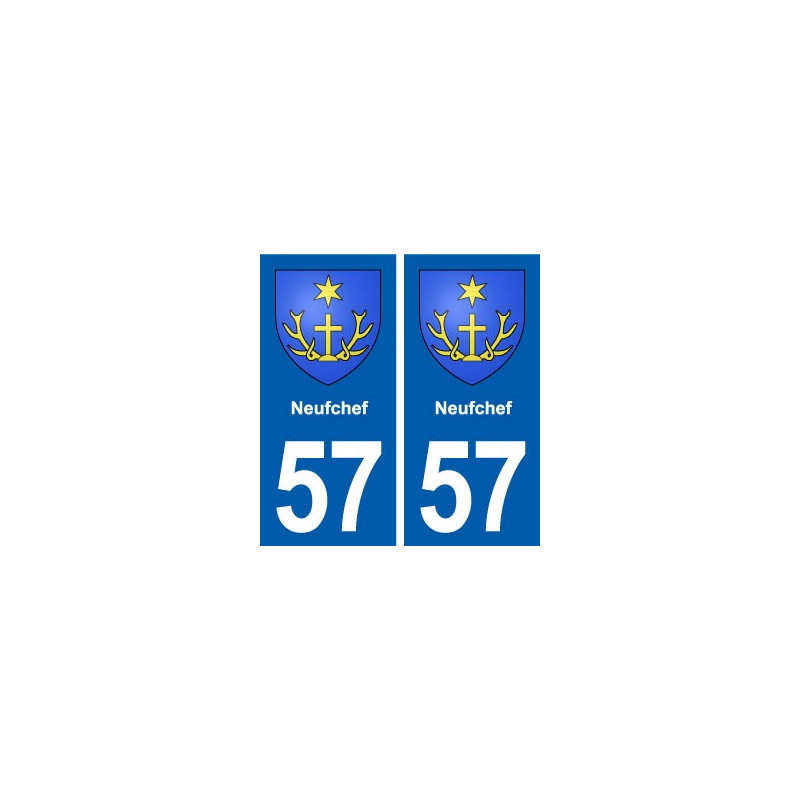 57 Neufchef blason autocollant plaque immatriculation stickers ville