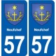 57 Neufchef blason autocollant plaque immatriculation stickers ville