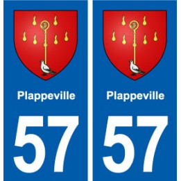 57 Plappeville blason autocollant plaque immatriculation stickers ville