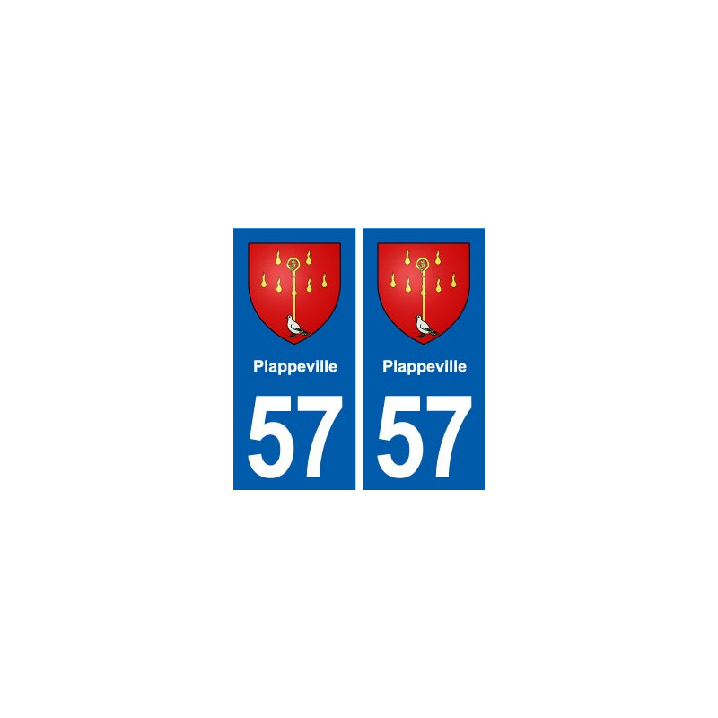 57 Plappeville blason autocollant plaque immatriculation stickers ville