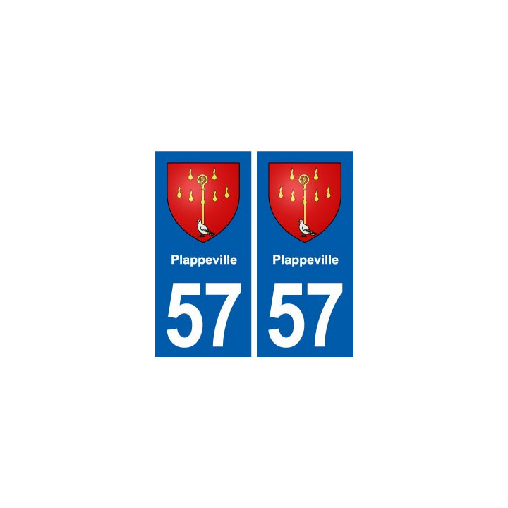57 Plappeville blason autocollant plaque immatriculation stickers ville
